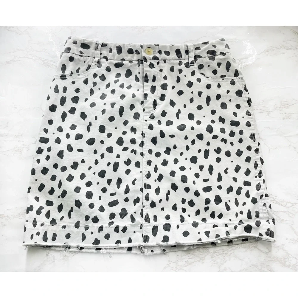 ATM Anthony Thomas Melillo Animal Cheetah-Print Mini Skirt High Waisted Size 2 - Picture 2 of 5